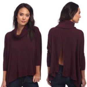 Free People world traveler open back sweater